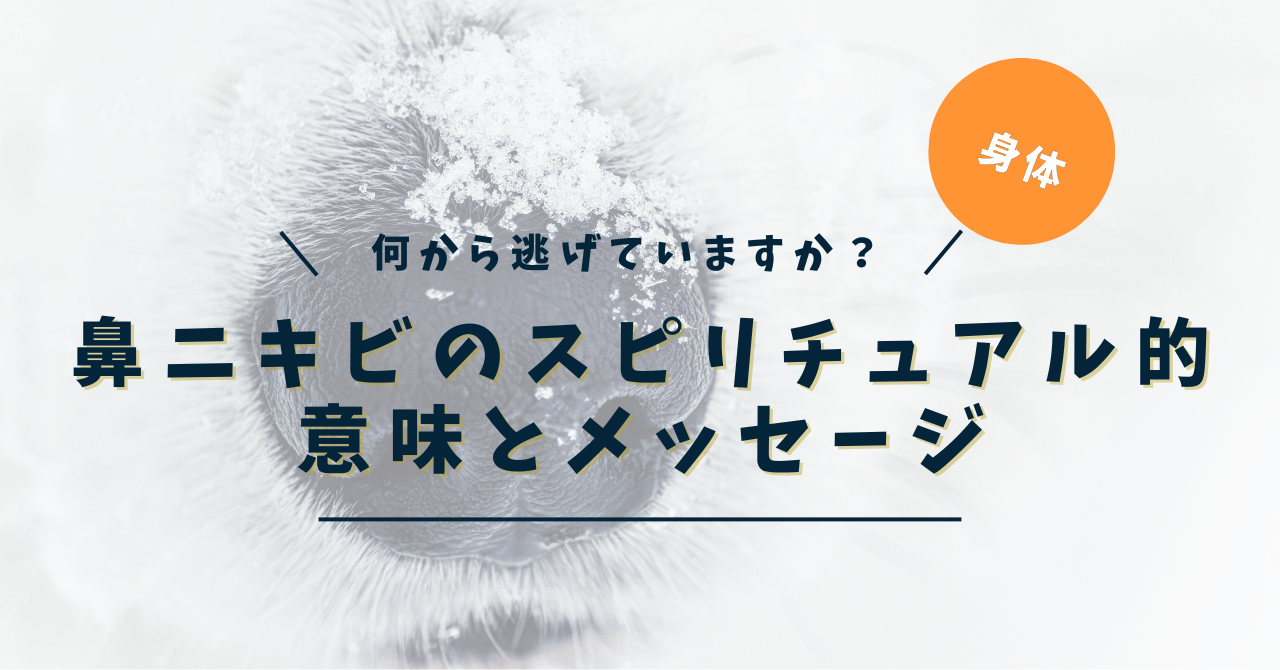 鼻ニキビのスピリチュアルな意味｜鼻の下・頭・横・左右別メッセージ完全ガイド